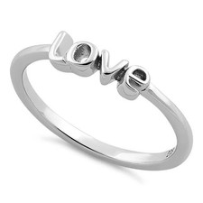 925 Sterling Silver "Love" Ring