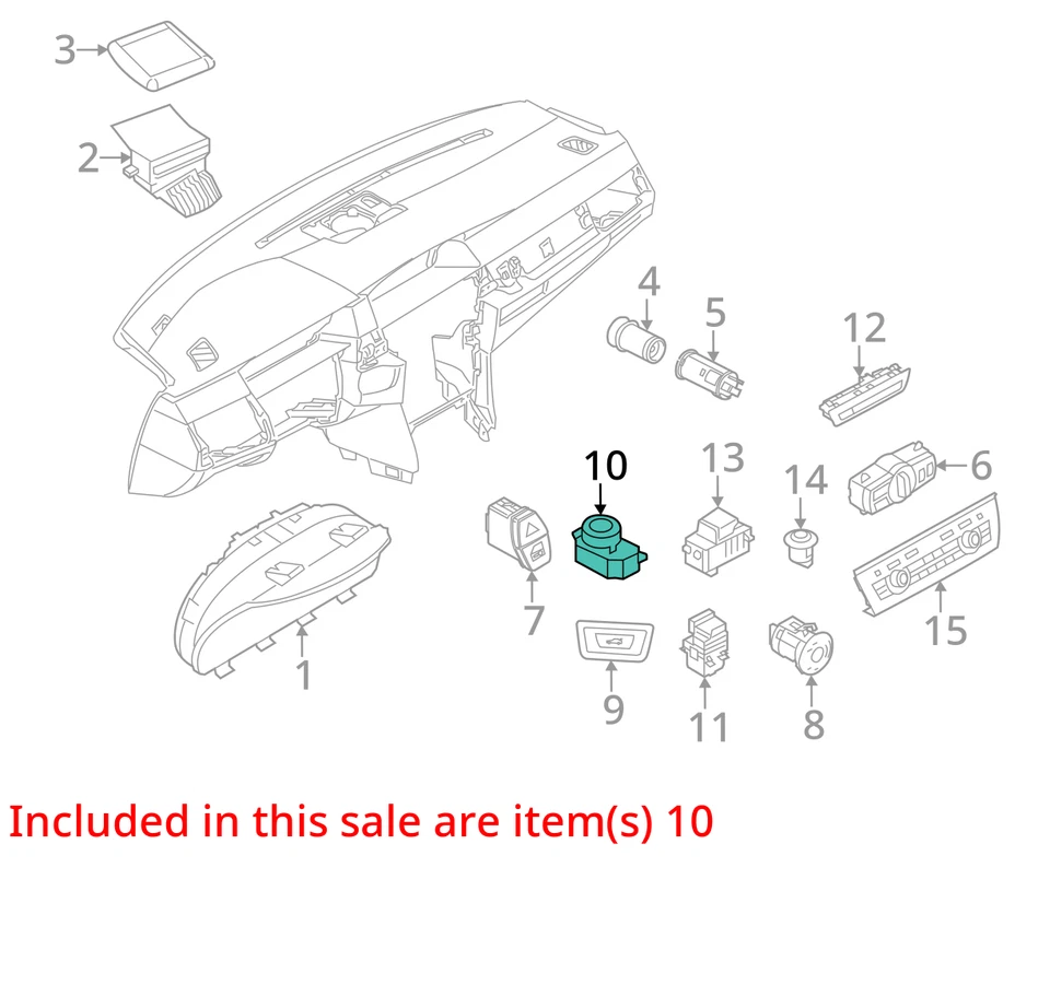 Ignition Switch Push Button Start And Stop Switch Fits 09-15 BMW 750i 3003437 - Image 3 of 4