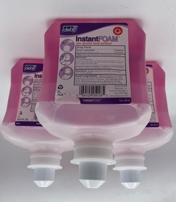 SC Johnson Deb Stoko Instant Foam Non-Alcohol  1L Lot Of 3