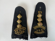 WW2 British Red Cross Officer Epaulettes 3 Pips 220 Sussex NS  Badges Original