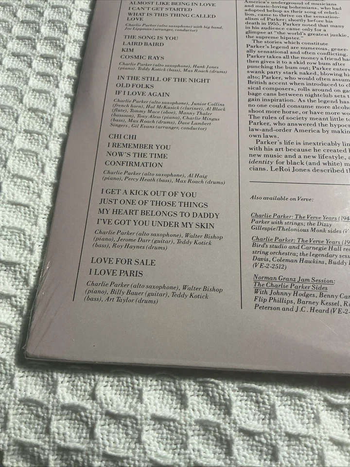 Charlie Parker The Verve  1952-54 Gatefold VE2-2523 (2) JAZZ LP's 1977 Sealed Foto 3 de 4