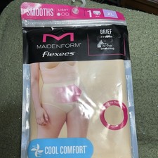 MaidenForm Flexees FP0058 Cool Comfort Size XL Beige No Pinch Smoothing Brief