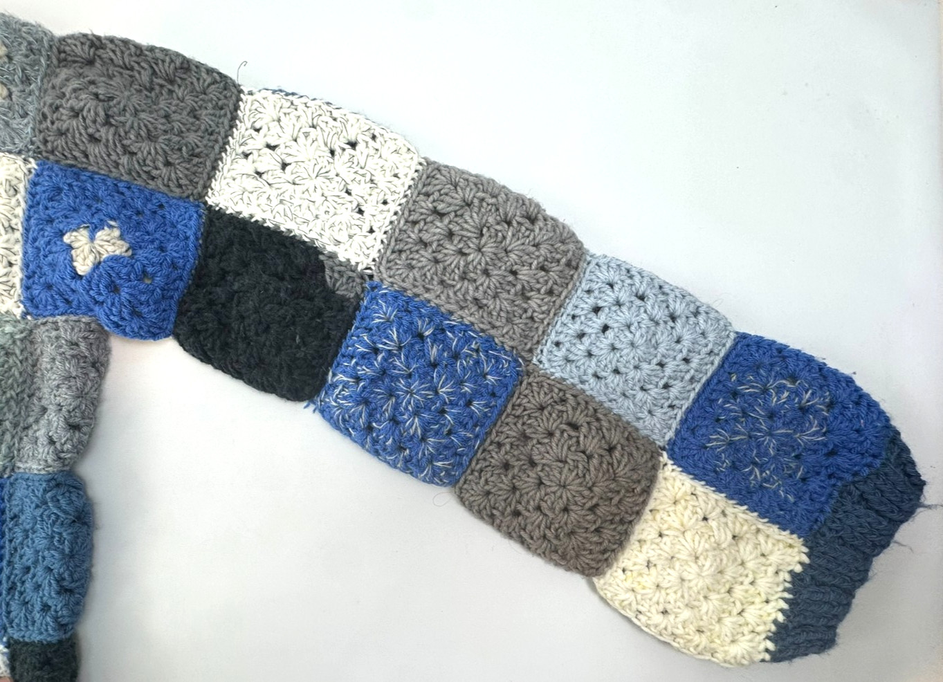 Handmade Patchwork Square Knit Pullover Sweater S… - image 7