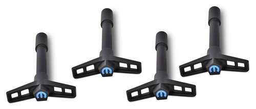 Proform 440-756, Set of 4 Mopar V/C Wing Nuts Blk Crinkle Blue Emblem Performanc - Picture 3 of 10
