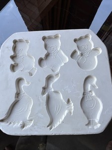 Ceramic Pour Mold, Vintage 1987, Bears And Geese, Kentucky Mold