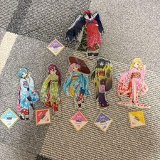 Madoka Magica Online Lottery Big Acrylic Stand Kimono Set 6 Collection