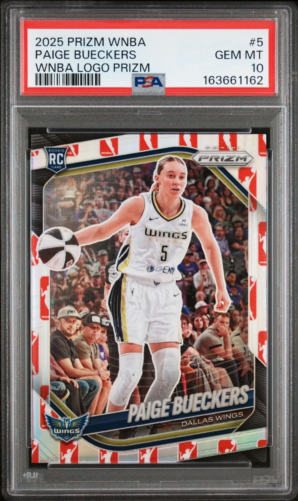 2025 Prizm WNBA Paige Bueckers WNBA Logo Rookie #5 PSA 10 Gem Mint