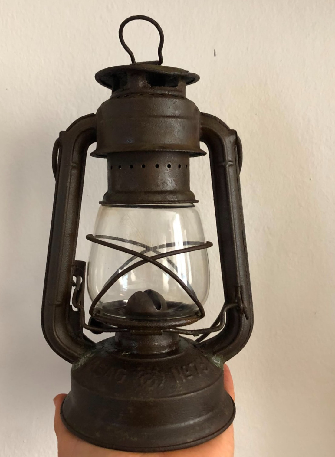 HASAG N.751 Tropic Tin Kerosene Lantern Original Glass/Originales HASAG-Glas