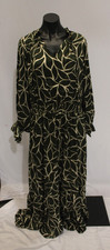 Vince Camuto Women's Green Enchanted Leaf Print Midi Dress MP7 Green XL