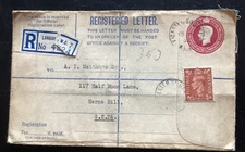 GB 1952 GVI 8.5d Rate Registered Letter, Leicester Square  postmark (AA337)