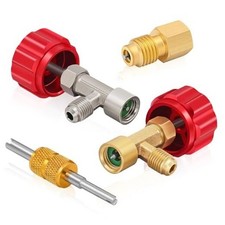 R134a Can Tap Kit, Automotive R134a Self Sealing Can Tap, AC Puncture Red