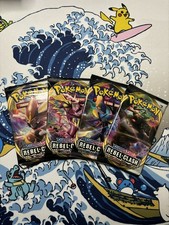 Pokémon TCG Sword & Shield Rebel Clash Brandneu Sealed Ungeöffnet Packs Art Set