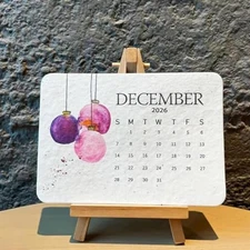 Eco-Friendly Plantable Love Seed Calendar 2026, Perfect Modern Greening Calendar
