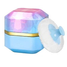 Body Powder Puff and Container, 3.35" Portable Dusting Powder Container with Sof