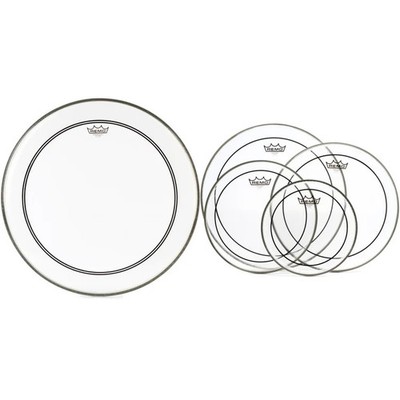 Remo Pinstripe Clear 5-piece Tom Drumhead Bundle w/ Powerstroke P3