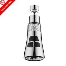 Sink Water Filter Faucet - 360  Rotating Set with 6 Chrome