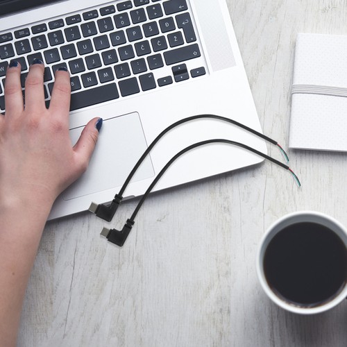 2 PCS USB Data Cable Right Angle Short Right-angle Extension Extender - 第 10/12 張圖片
