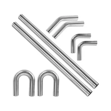 Richeer 3 inch O.D. T304 Stainless Steel DIY Custom Exhaust Tubing Mandrel Be...