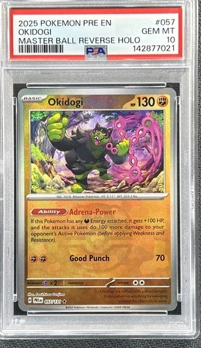 Pokemon Prismatic Evolutions ** OKIDOGI **   #57 /131   💎PSA 10💎   MASTER BALL