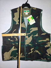 Game Winner Woodland Camo Hunting Vest Mesh Back Size M Cotton Green Brown