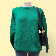 VTG Charter Club Green Crewneck Sweater 100 Cotton Size Small GUC 90s