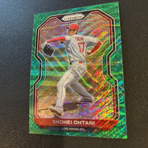 SHARP 🔥🔥MINT ⚾️2021 Panini Prizm - Tier II Shohei Ohtani #183 Green Wave Prizm