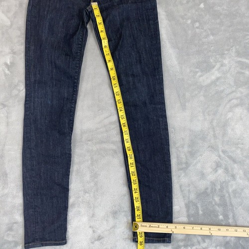 Pantalones de mezclilla para mujer Hudson 25 de tiro medio Nico súper ajustados lavado oscuro 25x29 - Imagen 3 de 10