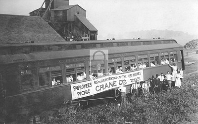 Railroad Train Crane Co Picnic Des Moines Iowa IA Branch - Reprint
