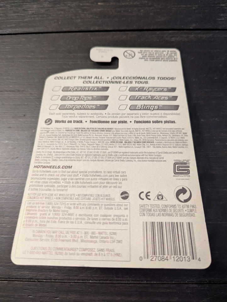 2005 Hot Wheels "First Editions" Realistix Ford Shelby Cobra Concept 1/20 (B) - Image 2 of 2