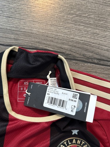 Adidas Atlanta United FC 23/24 Home Maglia Autentica Uomo XS Rosso Nero Slim Fit - Foto 8 di 12