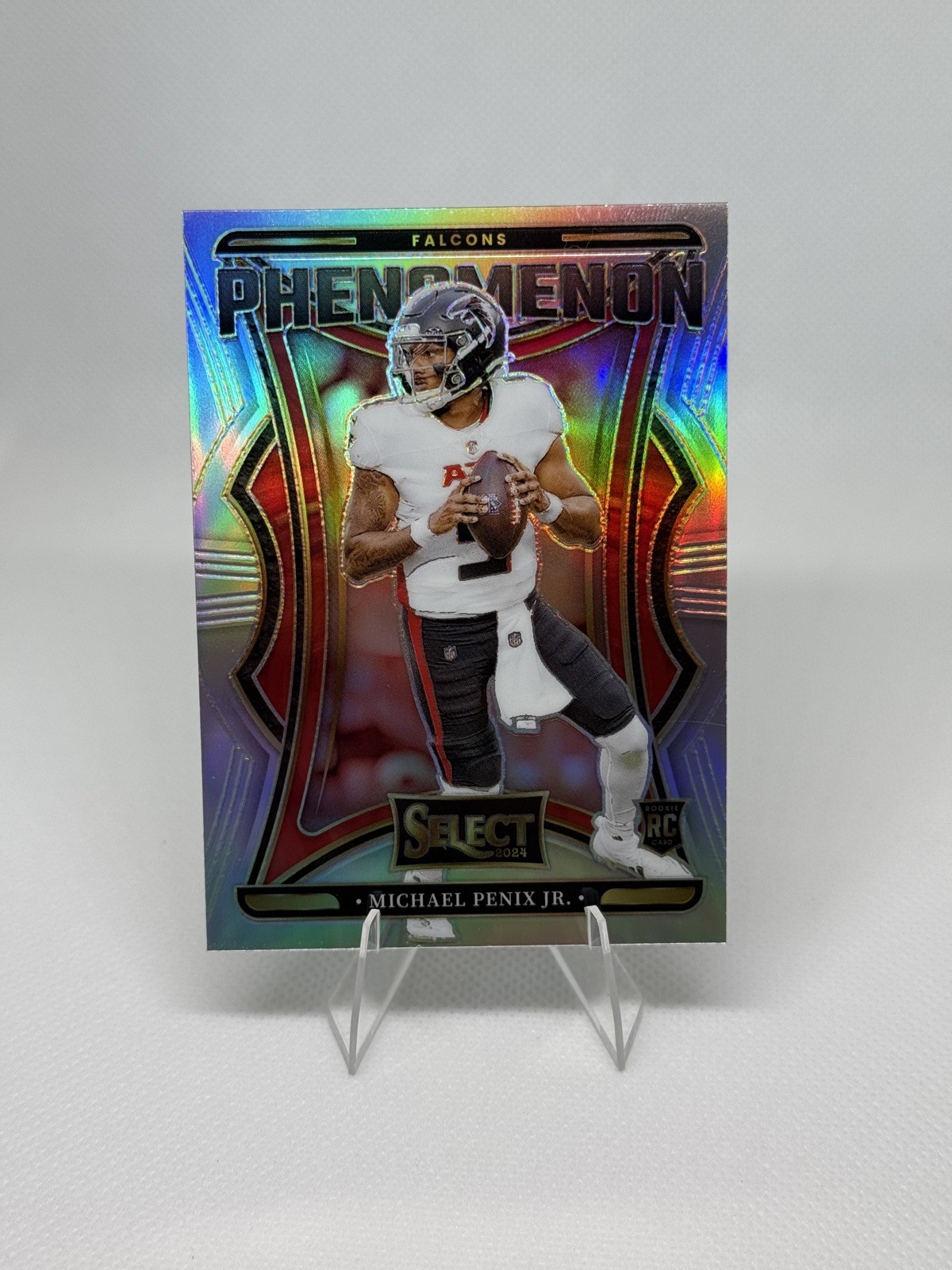 2024 Panini Select Michael Penix Jr Phenomenon Silver Rookie (RC) #5 Falcons 🔥