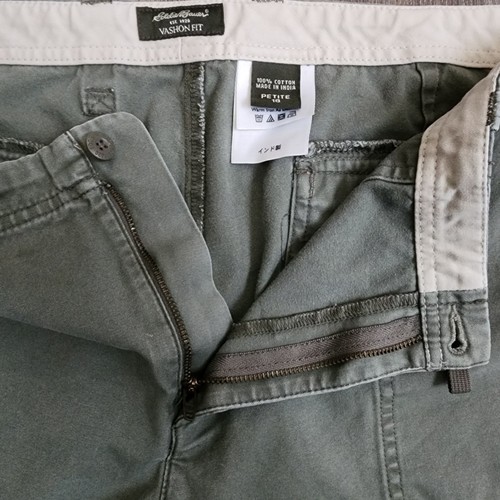 Eddie Bauer Women's Capri Pants Size 18 Petite Green Cotton Canvas Vashon Fit - Picture 2 of 9