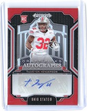 2025 Panini Prizm Draft Picks Autographs TreVeyon Henderson Red /399