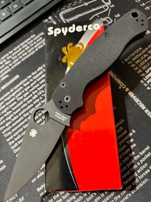 Spyderco C81GPBK2 Paramilitary 2 G-10 Black/Black Blade CPM S30V Blade Steel NEW