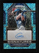 2023 Panini Prizm Signatures Blue Shimmer 5/5 Cayden Wallace #SIG-CW Auto o8g
