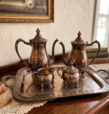 Sheridan Silver In Antique Us Silver-Plated Teapots, Coffee Pots