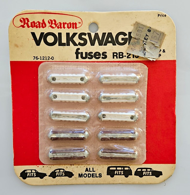 Vintage Road Baron Volkswagen Fuses Rb-215 8amp & 16amp New And Sealed