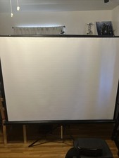 Projector And Standing Screen, Comes With Remote And Cord. PICK UP ONLY