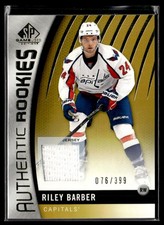 2017-18 SP Game Used Jersey Relics Gold Riley Barber 076/399 Washington Capitals