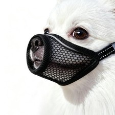 Dog Muzzle, Soft Mesh Muzzles for Small Dogs, XXS-Snout 4.5"- 5.0" , Black