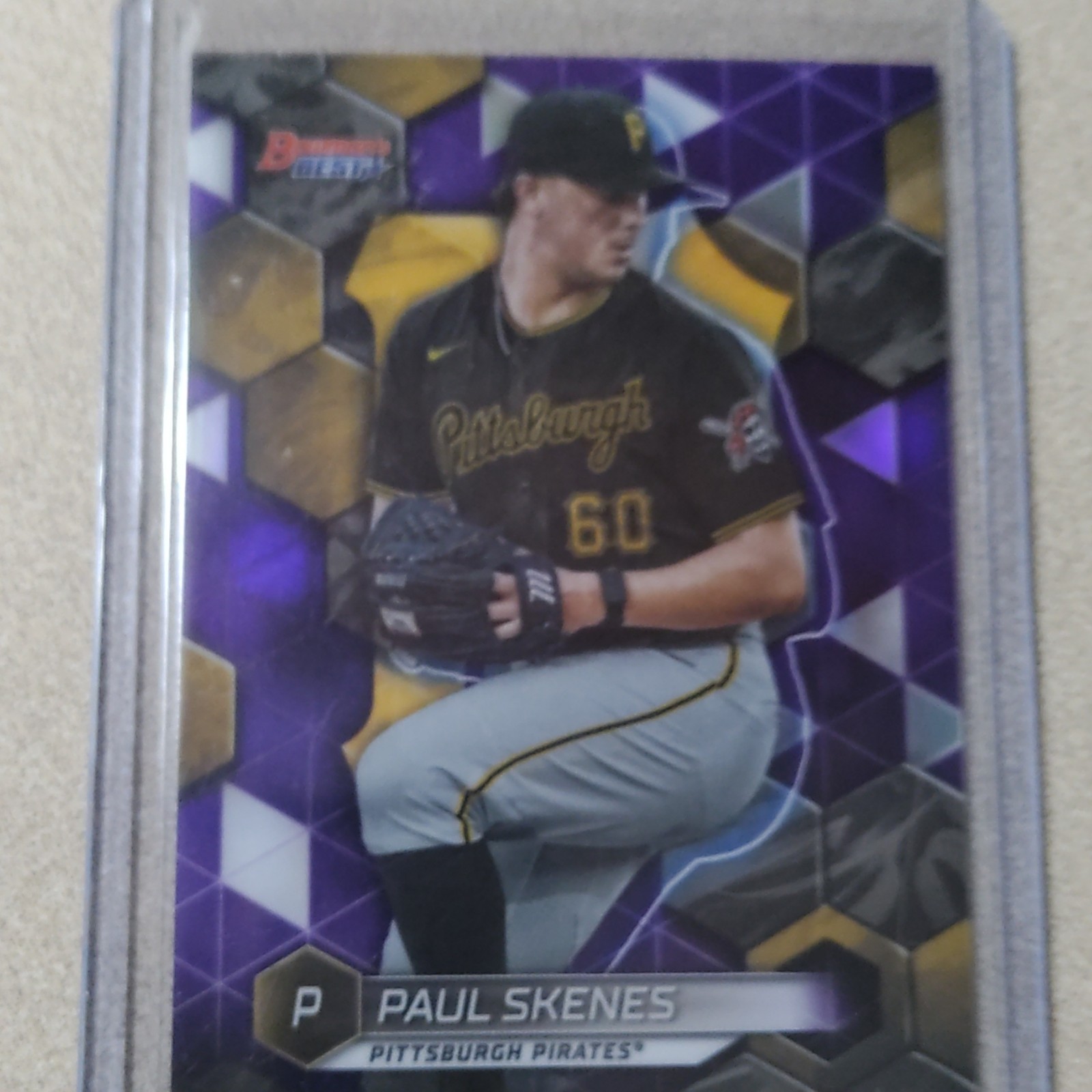 Bowman's Best 2023 Top Prospects Paul Skenes Pirates TP-22 Purple Refractor /250