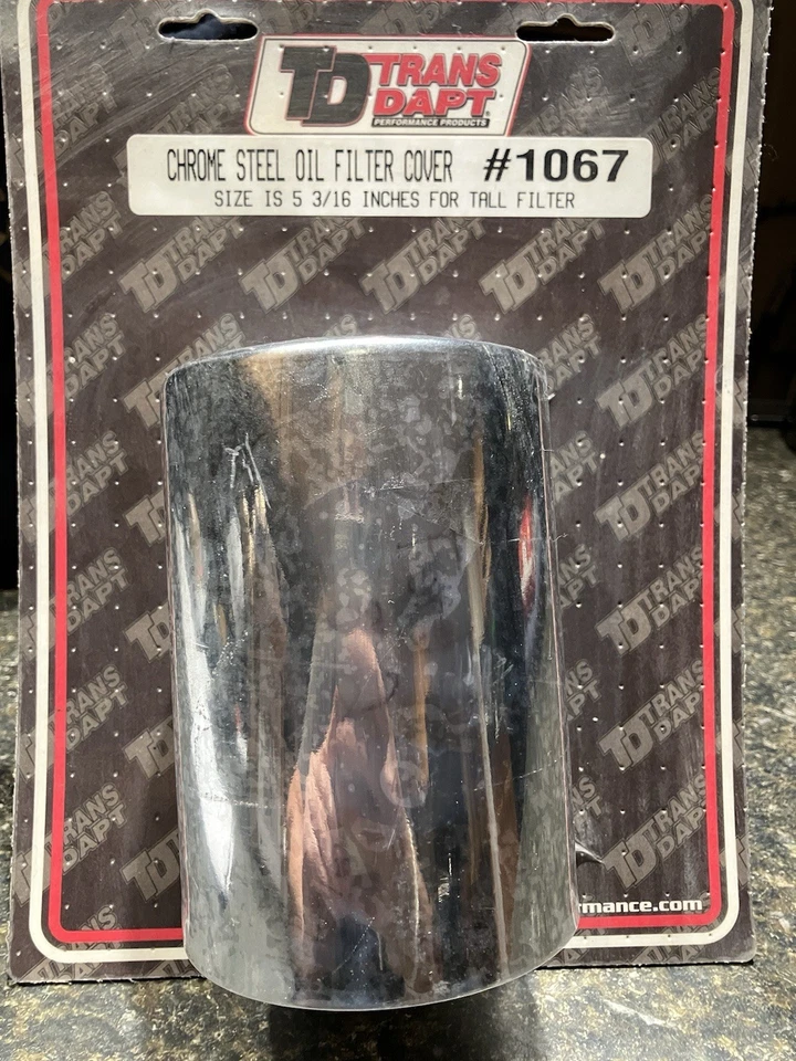 Chrome Steel Oil Filter Cover 5 3/16 In For Tall Filter # 1067 - Image 2 of 3