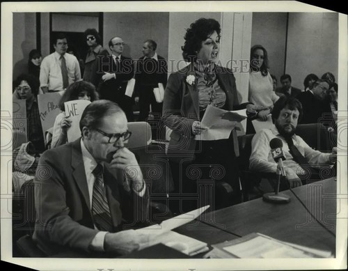 1981 Press Photo New York State Assemblywoman Gail Shaffer speaks in Albany - Picture 1 of 2