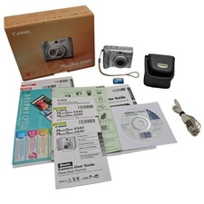 Canon PowerShot A540 Digital Camera 6MP 4x Zoom w/SD Box Inserts Case Tested