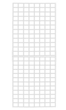 SSWBasics White 2' X 6" Wire Grid Kit - (2) 2' X 3" Panels
