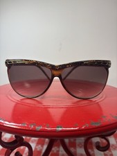 Laura Biagiotti Tortoiseshell Brown / Orange Vtg Sunglasses Cat Eye Italy