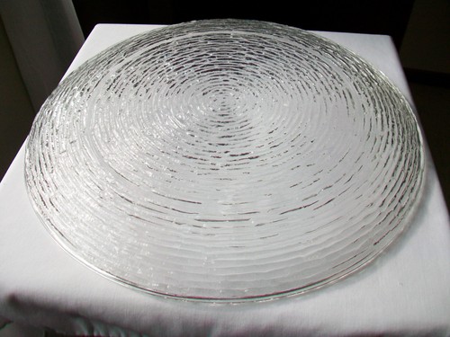 VINTAGE ANCHOR HOCKING SORENO LARGE PLATTER CLEAR 14" - Picture 5 of 9