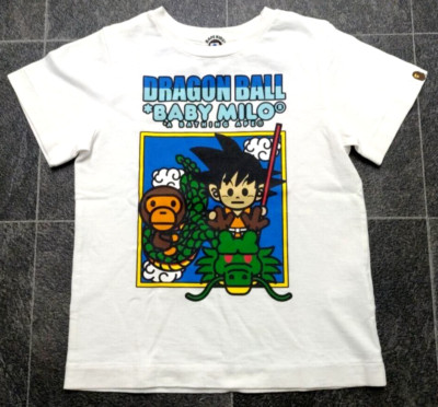A BATHING APE x DRAGON BALL T-Shirt Baby Milo Son Gohan Kinder 110 cm weiß Te...