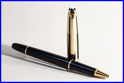 SOLITAIRE DOUÉ Black & Gold Montblanc Meisterstück 163 Rollerball