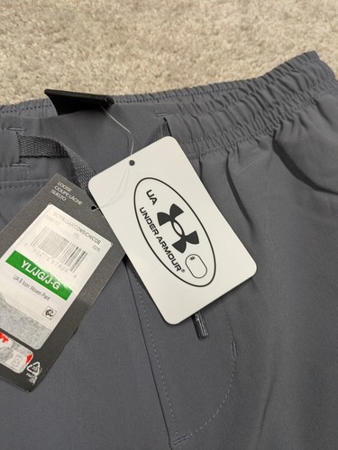 Under Armour Jogger Pants Kids L Large Gray Spandex Stretch Running Cargo NWT - Picture 4 of 11